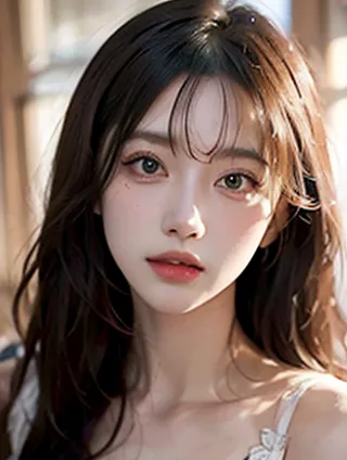 中长发型设计与乡村风光的交响曲：张大千笔下的田园诗